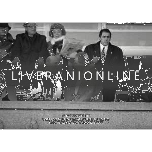 RETROSPETTIVA PAOLO MANTOVANI PRESIDENTE SAMPDORIA CALCIO NELLA FOTO PAOLO MANTOVANI PRESIDENTE DELLA SAMPDORIA CALCIO NELL\'ANNO 1989-1990 CON AZEGLIO VICINI AG ALDO LIVERANI SAS  