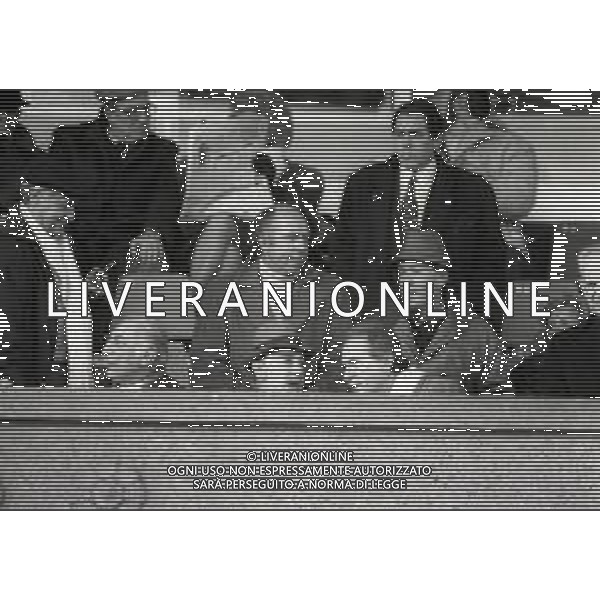 RETROSPETTIVA PAOLO MANTOVANI PRESIDENTE SAMPDORIA CALCIO NELLA FOTO PAOLO MANTOVANI PRESIDENTE DELLA SAMPDORIA CALCIO NELL\'ANNO 1989-1990 CON AZEGLIO VICINI AG ALDO LIVERANI SAS   