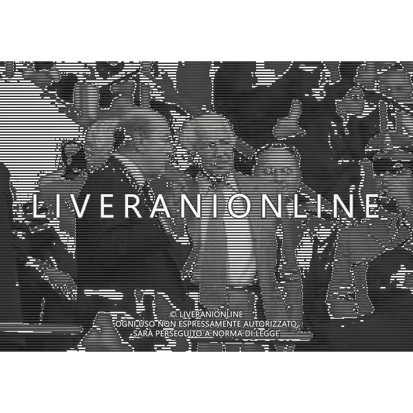 RETROSPETTIVA PAOLO MANTOVANI PRESIDENTE SAMPDORIA CALCIO NELLA FOTO PAOLO MANTOVANI PRESIDENTE DELLA SAMPDORIA CALCIO NELL\'ANNO 1990 CON GIANNI AGNELLI AG ALDO LIVERANI SAS  