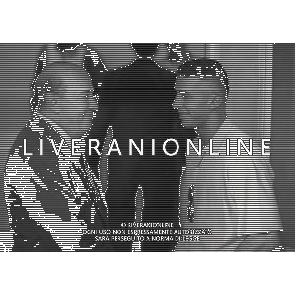 RETROSPETTIVA PAOLO MANTOVANI PRESIDENTE SAMPDORIA CALCIO NELLA FOTO PAOLO MANTOVANI PRESIDENTE DELLA SAMPDORIA CALCIO NELL\'ANNO 1990 CON GIANLUCA VIALLI AG ALDO LIVERANI SAS  