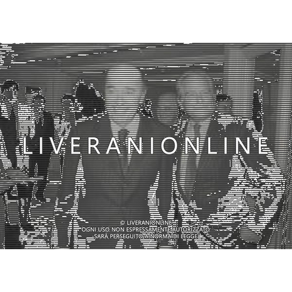 RETROSPETTIVA PAOLO MANTOVANI PRESIDENTE SAMPDORIA CALCIO NELLA FOTO PAOLO MANTOVANI PRESIDENTE DELLA SAMPDORIA CALCIO NELL\'ANNO 1992-1993 CON GIAMPIERO BONIPERTI AG ALDO LIVERANI SAS