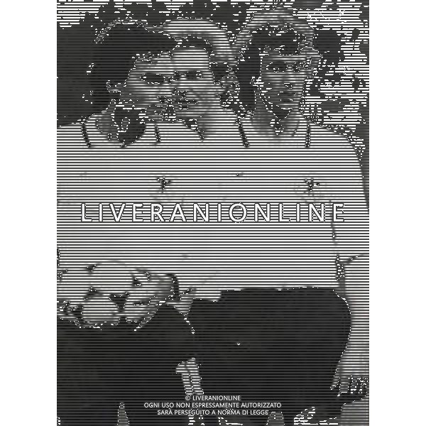 RETROSPETTIVA RAINER BONHOF CALCIATORE NELLA FOTO RAINER BONHOF CON HANSI MULLER E KARL HEINZE RUMMENIGGE AG DFP MILANO-AG ALDO LIVERANI SAS