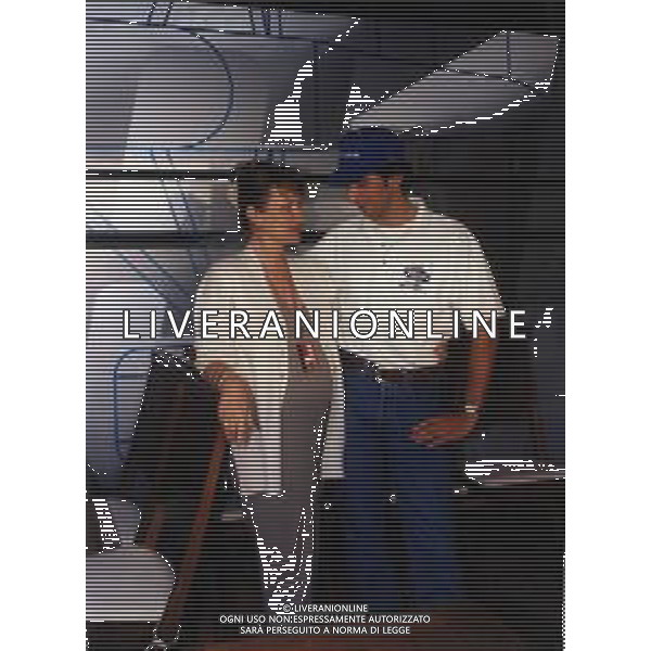 RETROSPETTIVA DAMON HILL PILOTA F1 NELLA FOTO DAMON HILL CON LA MOGLIE NELL\'ANNO 1995 AG ALDO LIVERANI SAS AG CONTROLUCE -DANILO RECALCATI