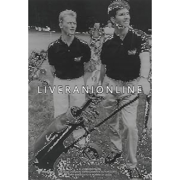 RETROSPETTIVA DAMON HILL PILOTA F1 NELLA FOTO DAMON HILL NELL\'ANNO 1996 CON J.HERBERT AG ALDO LIVERANI SAS AG CONTROLUCE -DANILO RECALCATI
