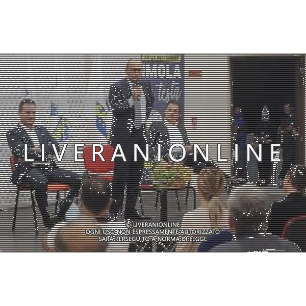 IMOLA 15 09 2020 SEN.ALBERTO BAGNAI PER SOSTENERE DANIELE MARCHETTI CANDIDATO SINDACO DI CENTRO DESTRA NELLA FOTO DA SINISTRA DANIELE MARCHETTI SEN ALBERTO BAGNAI E JACOPO MORONI © SANNA / AGENZIA ALDO LIVERANI SAS