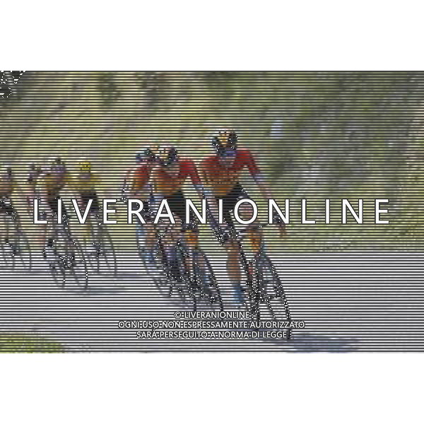 16-09-2020 Tour De France; Tappa 17 Grenoble - Col De La Loze; 2020, Bahrain - Mclaren; Poels, Wouter; Mohoric, Matej; Col De La Loze; ©SIROTTI / AGENZIA ALDO LIVERANI SAS