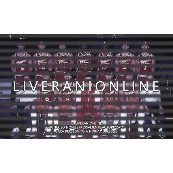 1986-1987 MILANO FORMAZIONE TRACER MILANO BASKET NELLA FOTO LA FORMAZIONE DELLA TRACER MILANO AG ALDO LIVERANI SAS