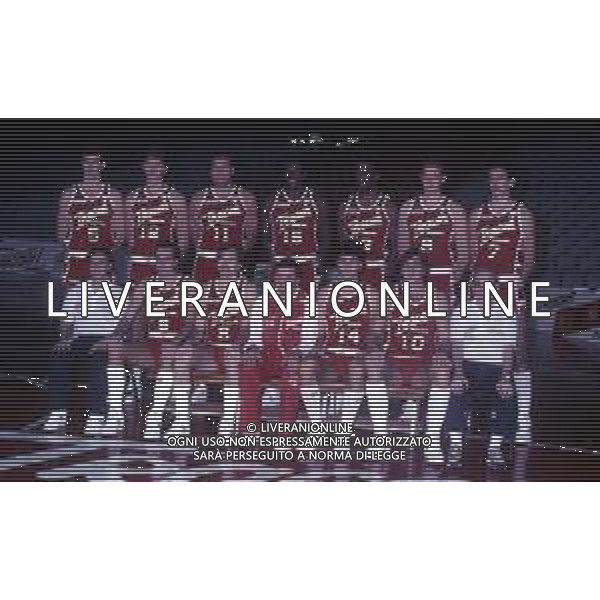 1986-1987 MILANO FORMAZIONE TRACER MILANO BASKET NELLA FOTO LA FORMAZIONE DELLA TRACER MILANO AG ALDO LIVERANI SAS