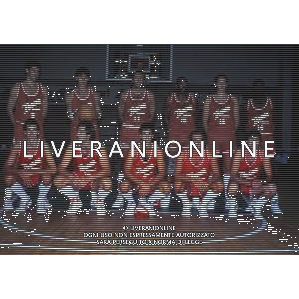 1986-1987 MILANO FORMAZIONE TRACER MILANO BASKET NELLA FOTO LA FORMAZIONE DELLA TRACER MILANO AG ALDO LIVERANI SAS