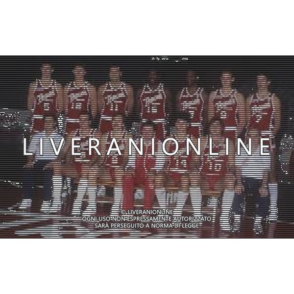 1986-1987 MILANO FORMAZIONE TRACER MILANO BASKET NELLA FOTO LA FORMAZIONE DELLA TRACER MILANO AG ALDO LIVERANI SAS