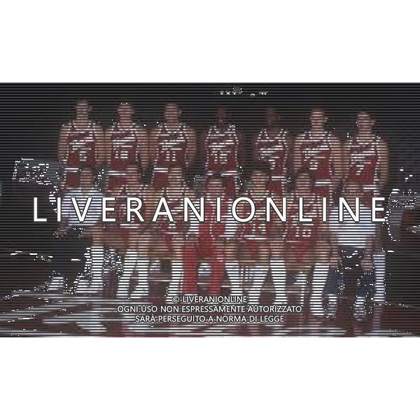 1986-1987 MILANO FORMAZIONE TRACER MILANO BASKET NELLA FOTO LA FORMAZIONE DELLA TRACER MILANO AG ALDO LIVERANI SAS