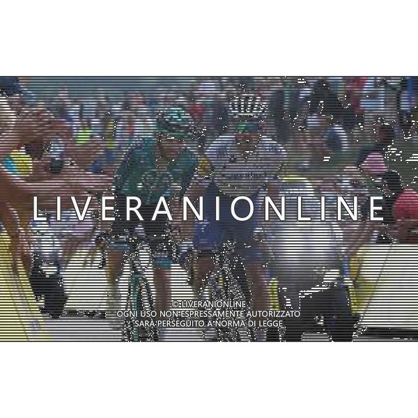 Stage 16 2020, La Tour-Du-Pin - Villard-de-Lans - Tour De France, 15 September 2020 Villard-de-Lans, villard-de-lans, france, Italy Photo showing: Julian Alaphilippe of Deceuninck - Quick Step and Quentin Pacher of BB Hotels - Vitals Concept @LM/DPPI/DPPI/Laurent Lairys / AGENZIA ALDO LIVERANI SAS