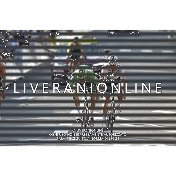 18-09-2020 Tour De France; Tappa 19 Bourg En Bresse - Champagnole; 2020, Deceuninck - Quick Step; 2020, Bora - Hansgrohe; Bennett, Sam; Sagan, Peter; Champagnole; ©SIROTTI / AGENZIA ALDO LIVERANI SAS