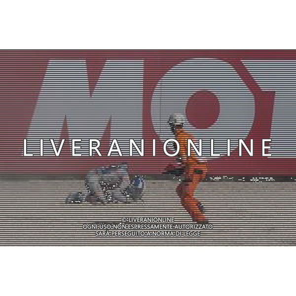 Grand Prix of San Marino and Riviera di Rimini - Free practice 3 - MotoGP World Championship, 19 September 2020 Misano Marco Simoncelli World Circuit, misano adriatico (rn), Italy Photo showing: Crash of MIGUEL OLIVEIRA - RED BULL KTM TECH 3 @LM/Alessio Marini/ AGENZIA ALDO LIVERANI SAS