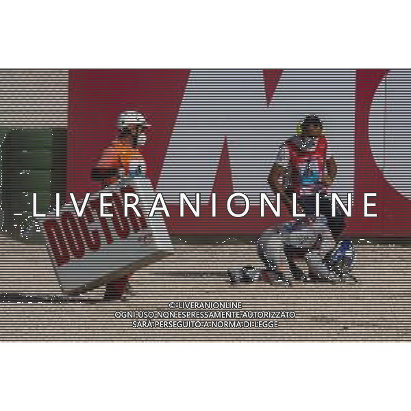 Grand Prix of San Marino and Riviera di Rimini - Free practice 3 - MotoGP World Championship, 19 September 2020 Misano Marco Simoncelli World Circuit, misano adriatico (rn), Italy Photo showing: Crash of MIGUEL OLIVEIRA - RED BULL KTM TECH 3 @LM/Alessio Marini/ AGENZIA ALDO LIVERANI SAS