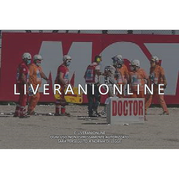 Grand Prix of San Marino and Riviera di Rimini - Free practice 3 - MotoGP World Championship, 19 September 2020 Misano Marco Simoncelli World Circuit, misano adriatico (rn), Italy Photo showing: Crash of MIGUEL OLIVEIRA - RED BULL KTM TECH 3 @LM/Alessio Marini/ AGENZIA ALDO LIVERANI SAS