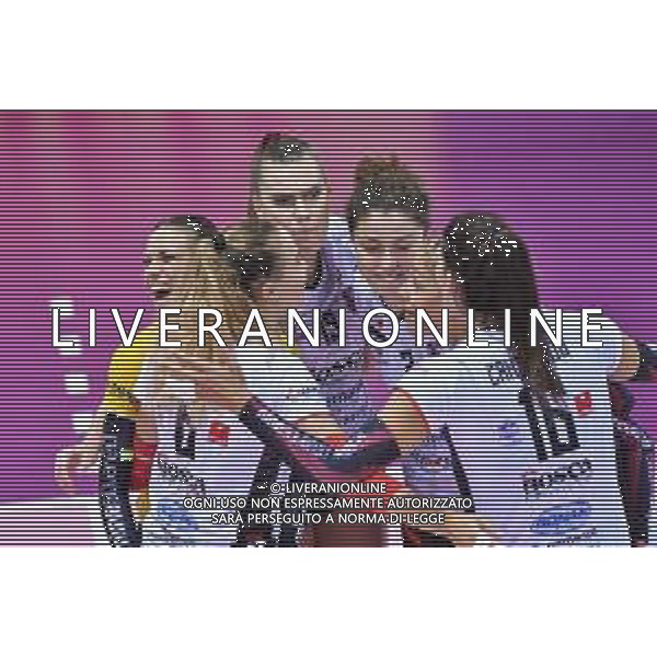 Il Bisonte Firenze vs Bosca S. Bernardo Cuneo - Campionato di Volley Serie A1 Femminile 2020/2021, 20 settembre 2020 Firenze, Italia Nella foto: Esultanza Bosca S. Bernardo Cuneo @LM/Lisa Guglielmi / AGENZIA ALDO LIVERANI SAS