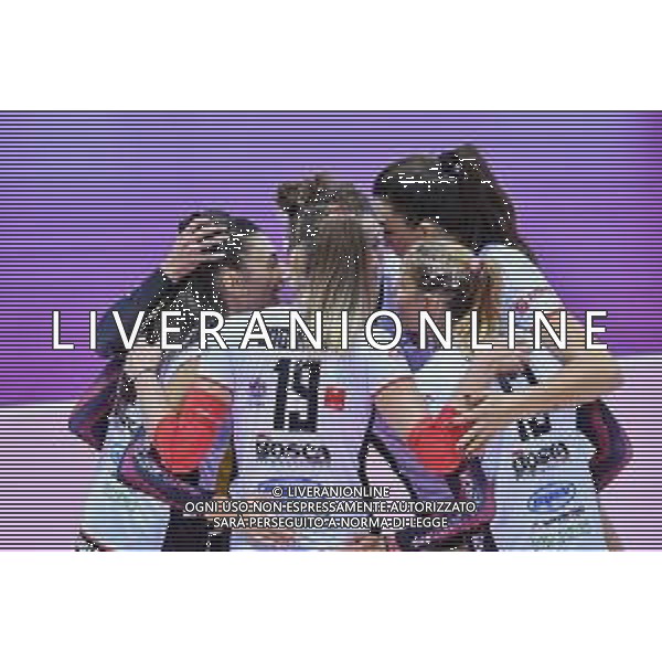Il Bisonte Firenze vs Bosca S. Bernardo Cuneo - Campionato di Volley Serie A1 Femminile 2020/2021, 20 settembre 2020 Firenze, Italia Nella foto: Esultanza Bosca S. Bernardo Cuneo @LM/Lisa Guglielmi / AGENZIA ALDO LIVERANI SAS