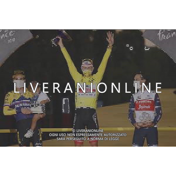 20-09-2020 Tour De France; Tappa 21 Mantes La Jolie - Paris; 2020, Uae - Emirates; 2020, Jumbo - Visma; 2020, Trek - Segafredo; Pogacar, Tadej; Roglic, Primoz; Porte, Richie; Figlio, Roglic Primoz; Paris; ©SIROTTI / AGENZIA ALDO LIVERANI SAS