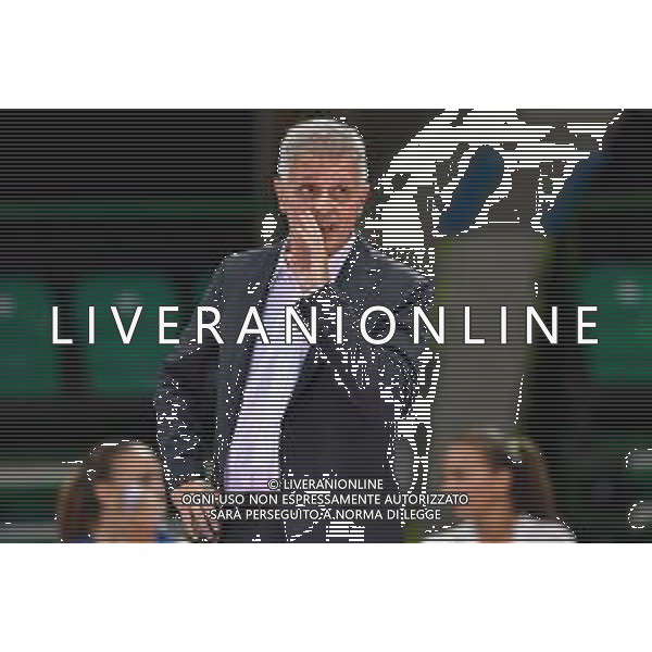 Il Bisonte Firenze vs Bosca S. Bernardo Cuneo - Campionato di Volley Serie A1 Femminile 2020/2021, 20 settembre 2020 Firenze, Italia Nella foto: Marco Mencarelli (allenatore Il Bisonte Firenze) @LM/Lisa Guglielmi AG ALDO LIVERANI SAS