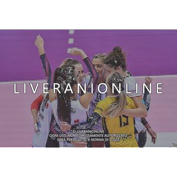 Il Bisonte Firenze vs Bosca S. Bernardo Cuneo - Campionato di Volley Serie A1 Femminile 2020/2021, 20 settembre 2020 Firenze, Italia Nella foto: Esultanza Bosca S. Bernardo Cuneo @LM/Lisa Guglielmi AG ALDO LIVERANI SAS