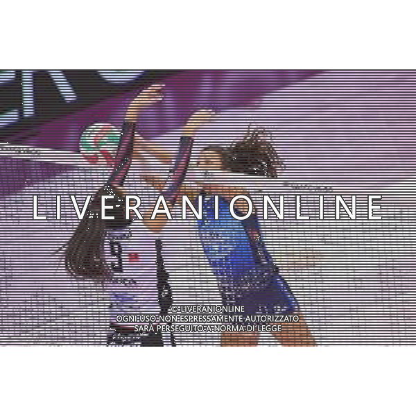 Il Bisonte Firenze vs Bosca S. Bernardo Cuneo - Campionato di Volley Serie A1 Femminile 2020/2021, 20 settembre 2020 Firenze, Italia Nella foto: Carlotta Cambi (Il Bisonte Firenze) e Olga Strantzali (Bosca S. Bernardo Cuneo) @LM/Lisa Guglielmi AG ALDO LIVERANI SAS