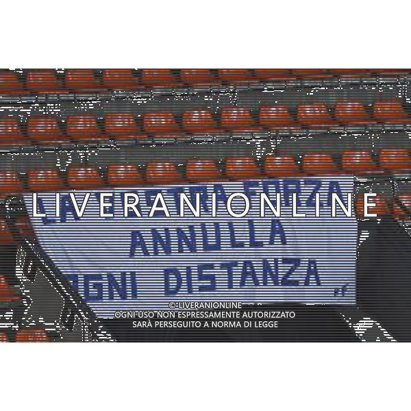 Il Bisonte Firenze vs Bosca S. Bernardo Cuneo - Campionato di Volley Serie A1 Femminile 2020/2021, 20 settembre 2020 Firenze, Italia Nella foto: Striscione tifosi Il Bisonte @LM/Lisa Guglielmi AG ALDO LIVERANI SAS