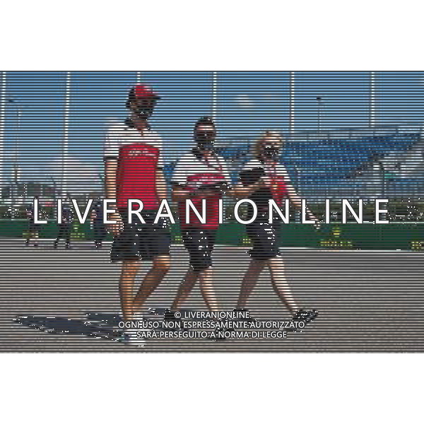 Antonio Giovinazzi (ITA) Alfa Romeo Racing walks the circuit with the team. 24.09.2020. Formula 1 World Championship, Rd 10, Russian Grand Prix, Sochi Autodrom, Sochi, Russia, Preparation Day. - www.xpbimages.com, EMail: requests@xpbimages.com © Copyright: Batchelor / XPB Images/ AGENZIA ALDO LIVERANI SAS - ITALY ONLY EDITORIAL USE ONLY