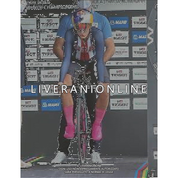 IMOLA 24 09 2020 CRONOMETRO DONNE MONDIALI DI CICLISMO NELLA FOTO DYGERT CHLOE CAMPIONESSA USA ALLA PARTENZA ©SANNA / AGENZIA ALDO LIVERANI SAS