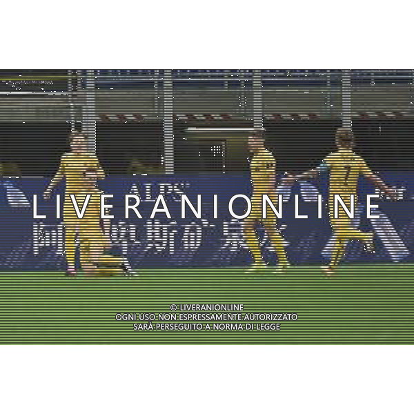 esultanza Bodo Glimt dopo il gol dell\'1 a 0 di Kasper Junker Milan vs Bodo Glimt UEFA Europa League - 3¬∞ turno preliminare Milano 24-09-2020 Stadio Giuseppe Meazza - San Siro foto Roberto Garavaglia - agenzia Aldo Liverani sas / AGENZIA ALDO LIVERANI SAS
