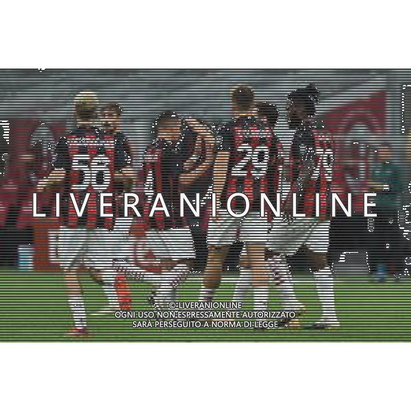 esultanza Milan dopo il gol dell\'1 a 1 di Hakan Calhanoglu (Milan) Milan vs Bodo Glimt UEFA Europa League - 3¬∞ turno preliminare Milano 24-09-2020 Stadio Giuseppe Meazza - San Siro foto Roberto Garavaglia - agenzia Aldo Liverani sas / AGENZIA ALDO LIVERANI SAS