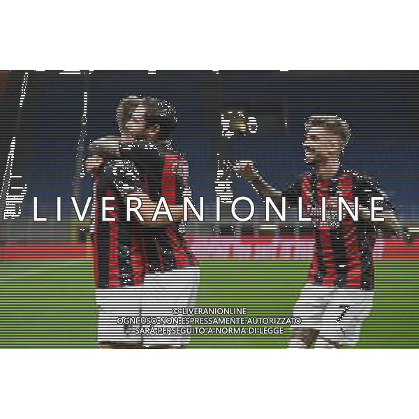 esultanza Milan dopo il gol del 2 a 1 di Lorenzo Colombo (Milan) Milan vs Bodo Glimt UEFA Europa League - 3¬∞ turno preliminare Milano 24-09-2020 Stadio Giuseppe Meazza - San Siro foto Roberto Garavaglia - agenzia Aldo Liverani sas / AGENZIA ALDO LIVERANI SAS