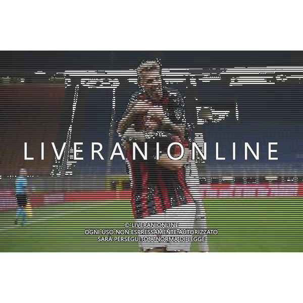 esultanza Milan dopo il gol del 2 a 1 di Lorenzo Colombo (Milan) Milan vs Bodo Glimt UEFA Europa League - 3° turno preliminare Milano 24-09-2020 Stadio Giuseppe Meazza - San Siro foto Roberto Garavaglia - agenzia Aldo Liverani sas / AGENZIA ALDO LIVERANI SAS