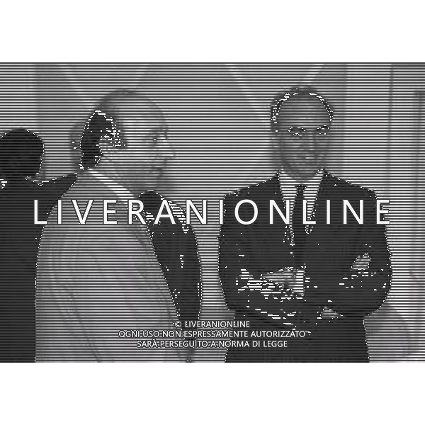 RETROSPETTIVA LUCIANO MOGGI DIRIGENTE SPORTIVO NELLA FOTO LUCIANO MOGGI CON ANTONIO GIRAUDO NELL\'ANNO 1994 AG ALDO LIVERANI SAS