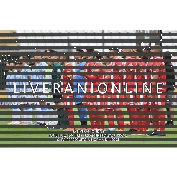 squadre schierate prima della gara Monza vs Spal Campionato Serie BKT - 1° giornata Monza 25-09-2020 U-Power Stadium foto Roberto Garavaglia - agenzia Aldo Liverani sas