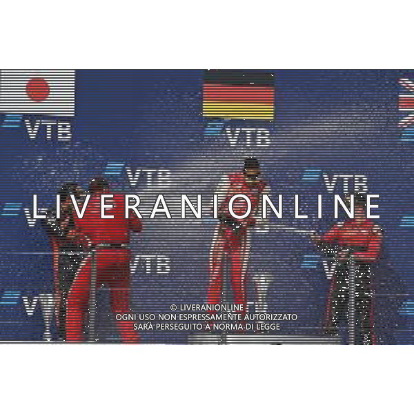 The podium (L to R): Yuki Tsunoda (JPN) Carlin, second; Mick Schumacher (GER) PREMA Racing, race winner; Callum Ilott (GBR) Uni-Virtuosi Racing, third. 26.09.2020. FIA Formula 2 Championship, Rd 10, Sochi, Russia, Saturday. - www.xpbimages.com, EMail: requests@xpbimages.com Copyright: XPB Images / AGENZIA ALDO LIVERANI SAS - ITALY ONLY EDITORIAL USE ONLY