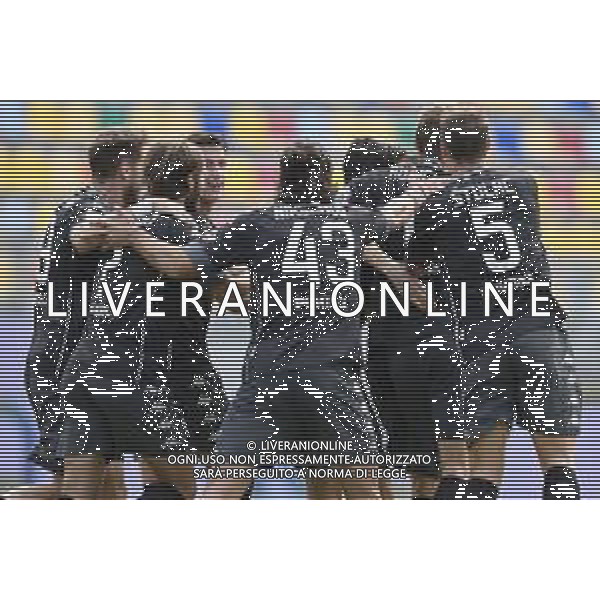 Frosinone vs Empoli - Campionato di Calcio Serie B 2020/2021, 26 settembre 2020 Frosinone, Italia Nella foto: ESULTANZA GOL EMPOLI @LM/Claudio Pasquazi AG ALDO LIVERANI SAS