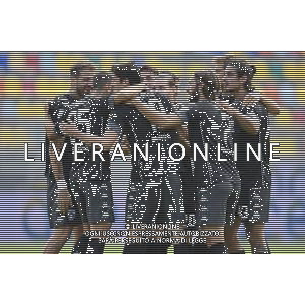 Frosinone vs Empoli - Campionato di Calcio Serie B 2020/2021, 26 settembre 2020 Frosinone, Italia Nella foto: ESULTANZA GOL EMPOLI @LM/Claudio Pasquazi AG ALDO LIVERANI SAS