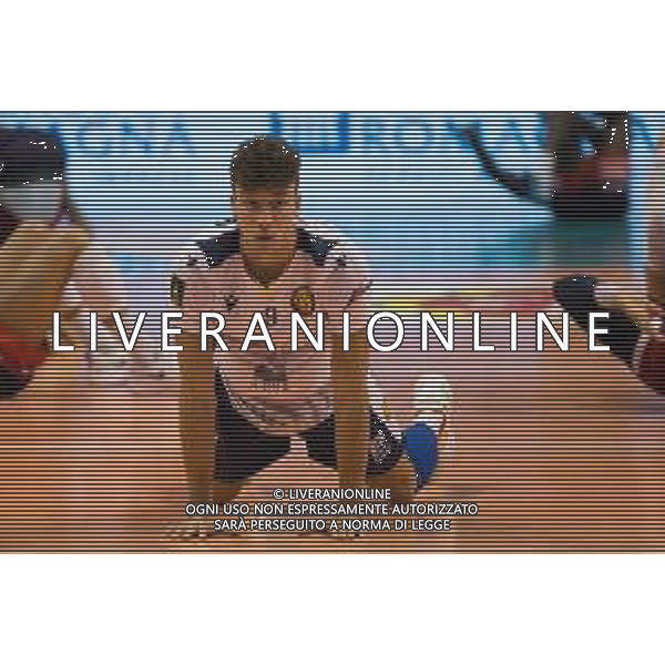 Ottavi di Finale - Girone B - Consar Ravenna vs Gas Sales Blue Energy Piacenza - Coppa Italia di Volley 2020/2021, 23 settembre 2020 Ravenna, Italia Nella foto: Stretching di Recine @LM/Daniele Ricci AG ALDO LIVERANI SAS