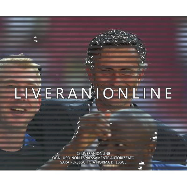 Mourinho, in the back of the group, enjoys the moment-CHELSEA V ARSENAL for the 2005 Communitu Shield at the Millennium Stadium in Cardiff : Date 07/08/05 Picture by Marcello Pozzetti : ©IPS Photo Agency - Adddress:21 Delisle road - London SE28 0JD-