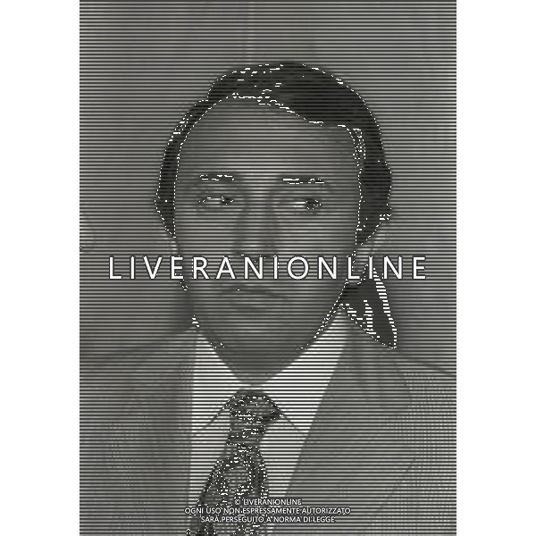 RETROSPETTIVA CORRADO FERLAINO PRESIDENTE NAPOLI CALCIO NELLA FOTO CORRADO FERLAINO PRESIDENTE DEL NAPOLI CALCIO A MILANO NELL\'ANNO 1975 AG ALDO LIVERANI SAS 
