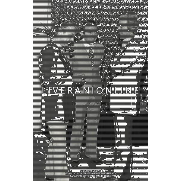 RETROSPETTIVA CORRADO FERLAINO PRESIDENTE NAPOLI CALCIO NELLA FOTO CORRADO FERLAINO PRESIDENTE DEL NAPOLI CALCIO A MILANO NELL\'ANNO 1975 AG ALDO LIVERANI SAS 