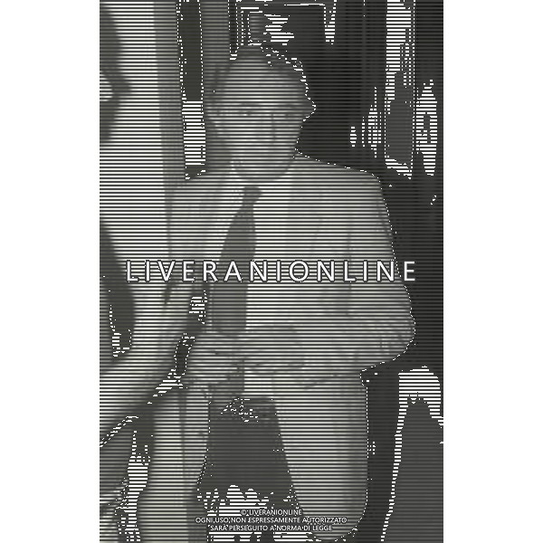 RETROSPETTIVA CORRADO FERLAINO PRESIDENTE NAPOLI CALCIO NELLA FOTO CORRADO FERLAINO PRESIDENTE DEL NAPOLI CALCIO A MILANO NELL\'ANNO 1980 AG ALDO LIVERANI SAS  