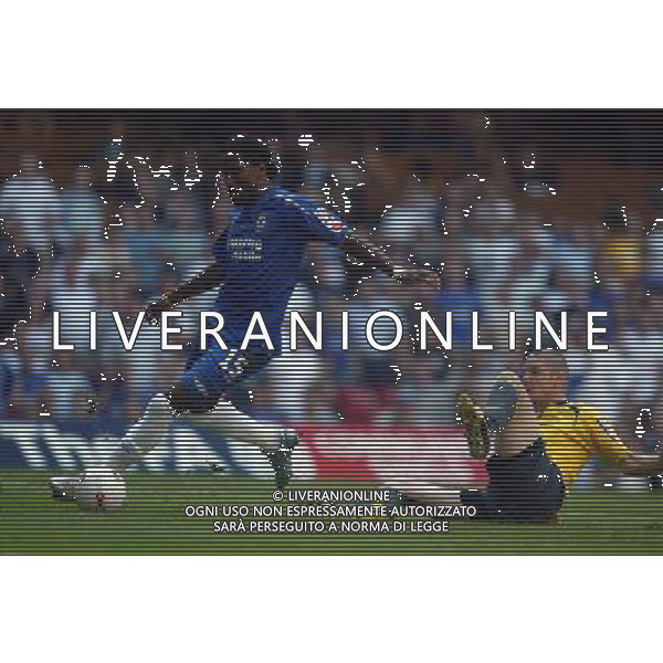 Didier Drogba in the action of his second goal-CHELSEA V ARSENAL for the 2005 Communitu Shield at the Millennium Stadium in Cardiff : Date 07/08/05 Picture by Marcello Pozzetti : ©IPS Photo Agency - Adddress:21 Delisle road - London SE28 0JD- agenz