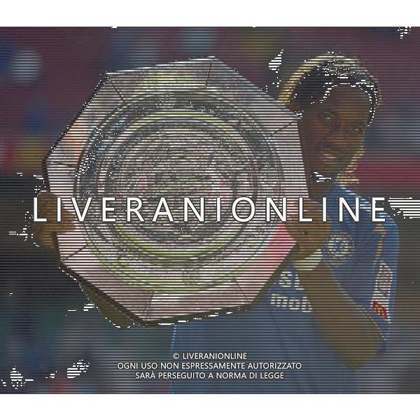 Didier Drogba enjoys the moment-CHELSEA V ARSENAL for the 2005 Communitu Shield at the Millennium Stadium in Cardiff : Date 07/08/05 Picture by Marcello Pozzetti : ©IPS Photo Agency - Adddress:21 Delisle road - London SE28 0JD- mobile: 07973 308 83