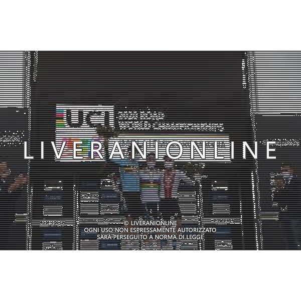 27-09-2020 World Championships Elite; 2020, Deceuninck - Quick Step; 2020, Jumbo - Visma; 2020, Sunweb; Alaphilippe, Julian; Van Aert, Wout; Hirschi, Marc; Imola Autodromo; ©SIROTTI / AGENZIA ALDO LIVERANI SAS