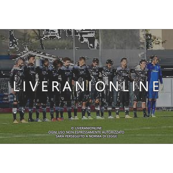 Virtus Verona vs Cesena - Campionato di Calcio Serie C - Lega Pro 2020/2021, 27 settembre 2020 Verona, Italia Nella foto: Minuto di silenzio del Cesena per l\'omicidio di De Santis @LM/Ettore Griffoni / AGENZIA ALDO LIVERANI SAS