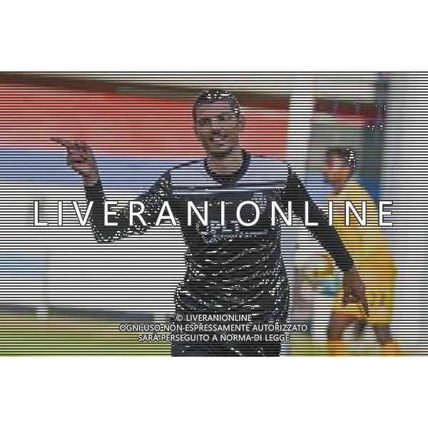 Virtus Verona vs Cesena - Campionato di Calcio Serie C - Lega Pro 2020/2021, 27 settembre 2020 Verona, Italia Nella foto: Esultanza di Mattia Bortolussi (Cesena) per il gol dell\'1 a 0 @LM/Ettore Griffoni / AGENZIA ALDO LIVERANI SAS