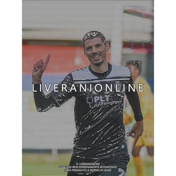 Virtus Verona vs Cesena - Campionato di Calcio Serie C - Lega Pro 2020/2021, 27 settembre 2020 Verona, Italia Nella foto: Esultanza di Mattia Bortolussi (Cesena) per il gol dell\'1 a 0 @LM/Ettore Griffoni / AGENZIA ALDO LIVERANI SAS