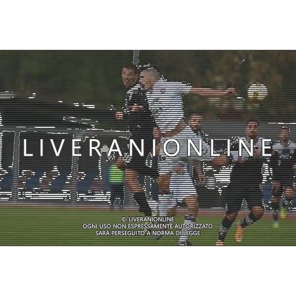 Virtus Verona vs Cesena - Campionato di Calcio Serie C - Lega Pro 2020/2021, 27 settembre 2020 Verona, Italia Nella foto: Intervento di Mattia Bortolussi (Cesena) su Santiago Visentin (Virtus Verona) @LM/Ettore Griffoni/ AGENZIA ALDO LIVERANI SAS
